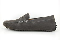 Mens Mocassins - grey suede in small sizes